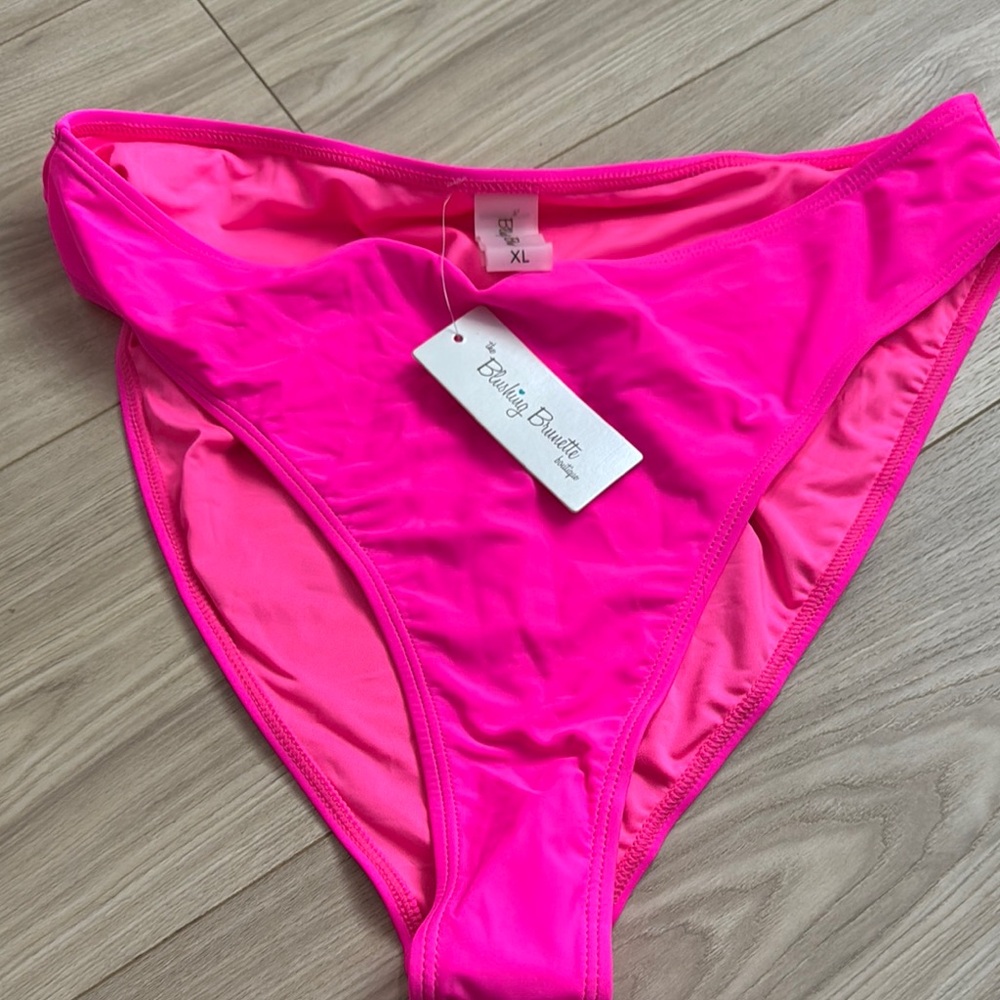 High Waisted Vibrant Pink Classic Bikini Swimwear